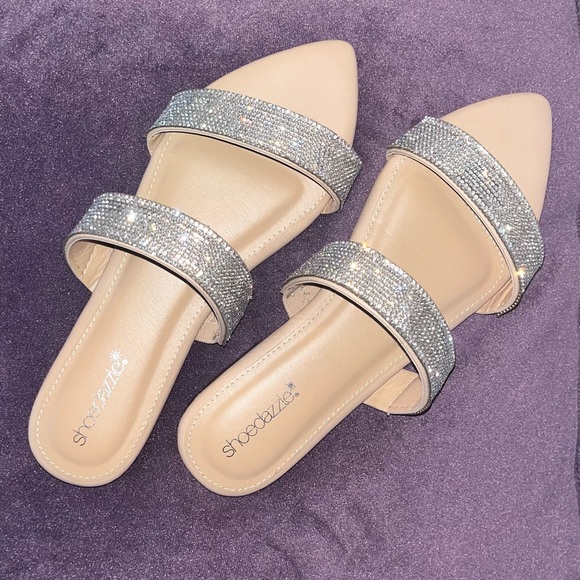 Adelpha Two Strap Sandal from Shoe Dazzle. NWOT NWOB rhinestone sandal sz 7.5 - Picture 6 of 8